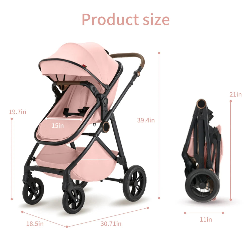 B.Childhood 2 In 1 Baby Stroller Foldable Infant Pram