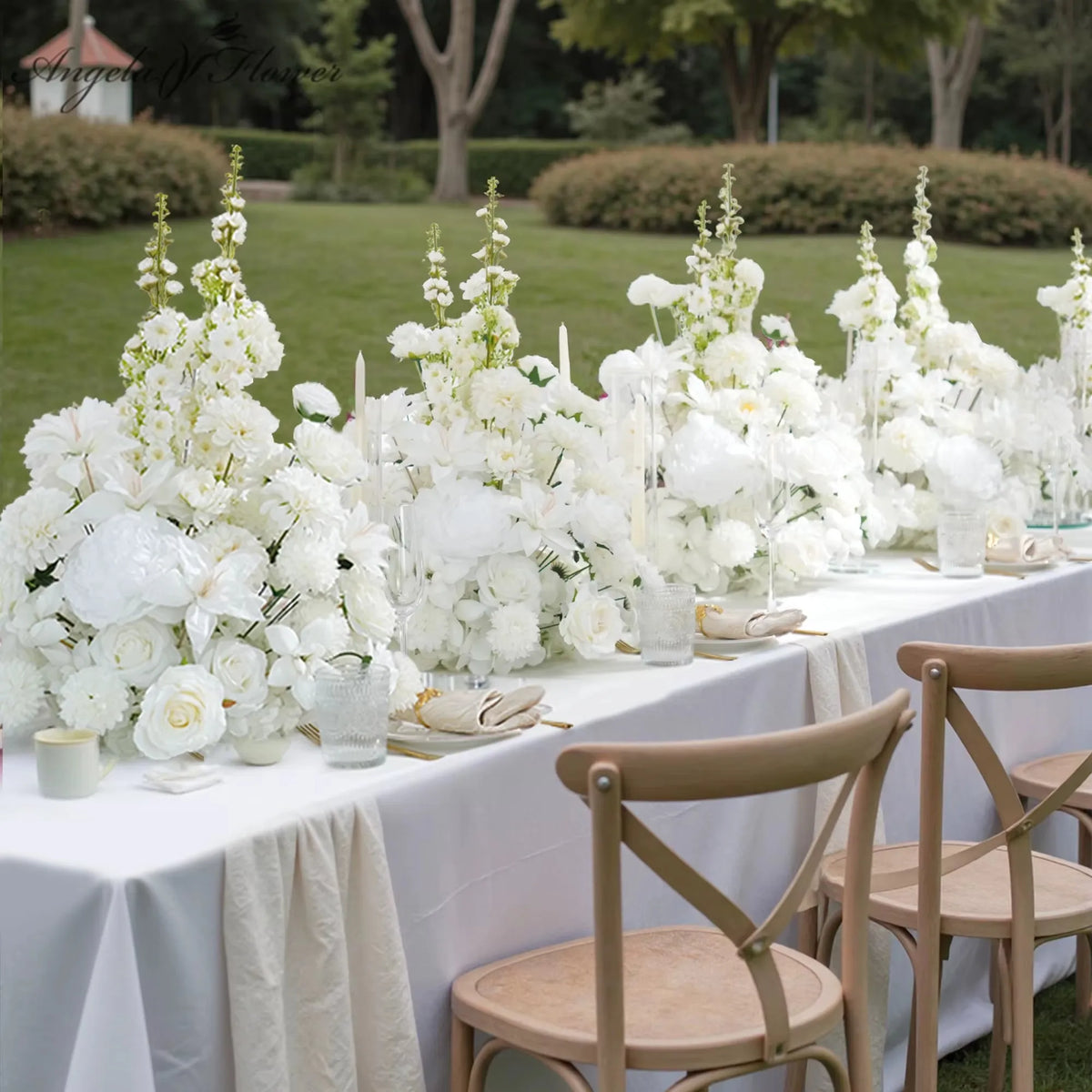 Angela Flower Artificial Silk Flower Ball Table Centerpiece