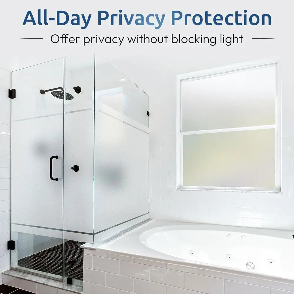 Removable Frosted Privacy Window Film UV Blocking Heat Control