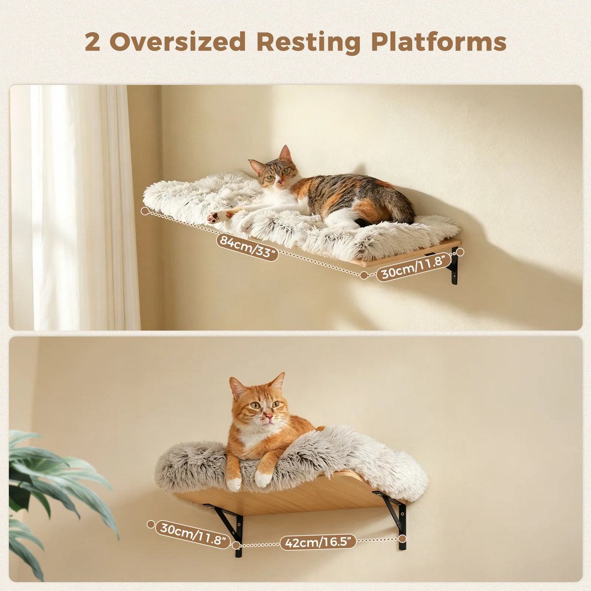 PAWZ Road Wooden Cat Wall Climbing Shelves With Sisal Ropes