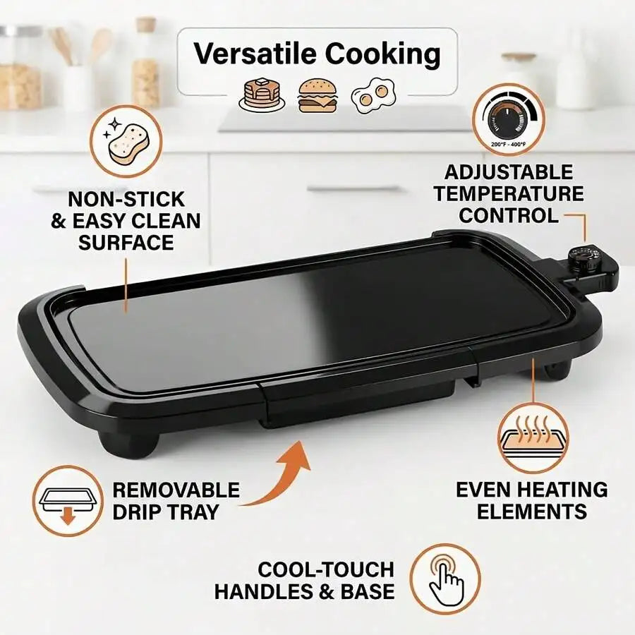 XMSJ Electric Griddle Multifunctional Nonstick Frying Pan