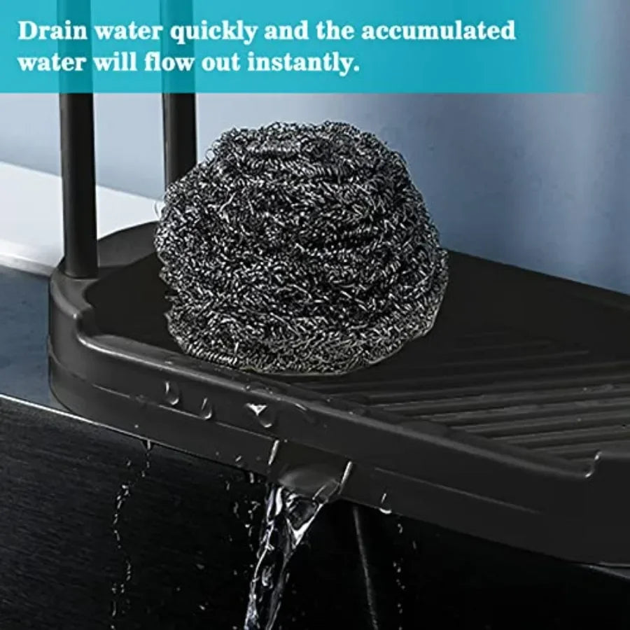 Stainless Steel Kitchen Sink Rack Organizer For Sponge And Dish Cloth