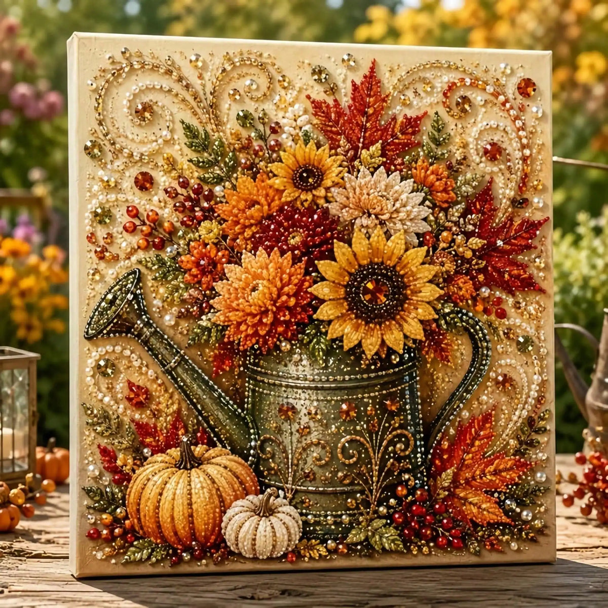 Autumn Pumpkin 5D Diamond Art Pearl Embroidery Painting Kit