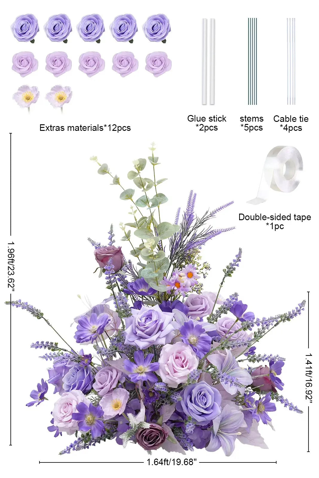 Angela Flower Artificial Silk Flower Ball Table Centerpiece