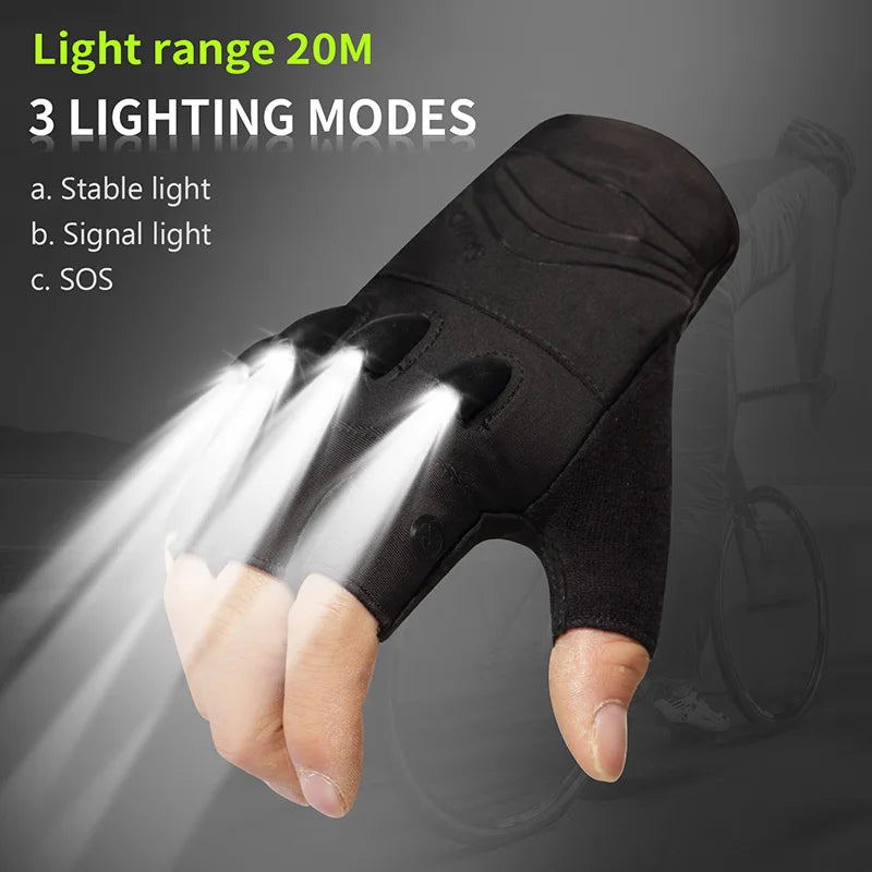 Daywolf LED Light Touch Screen Gloves For Night Sports