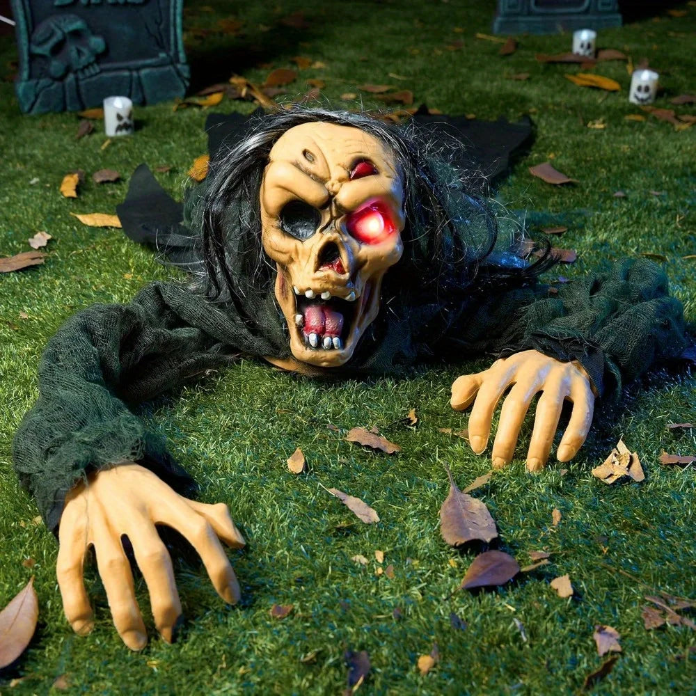 Joyfy Zombie Groundbreaker Outdoor Halloween Prop With Sound