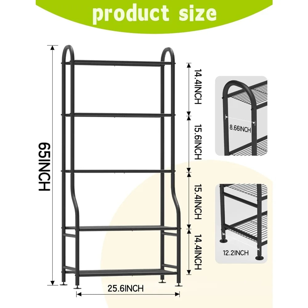 NBVCX 5 Tiered Tall Metal Plant Stand With Wall Kit