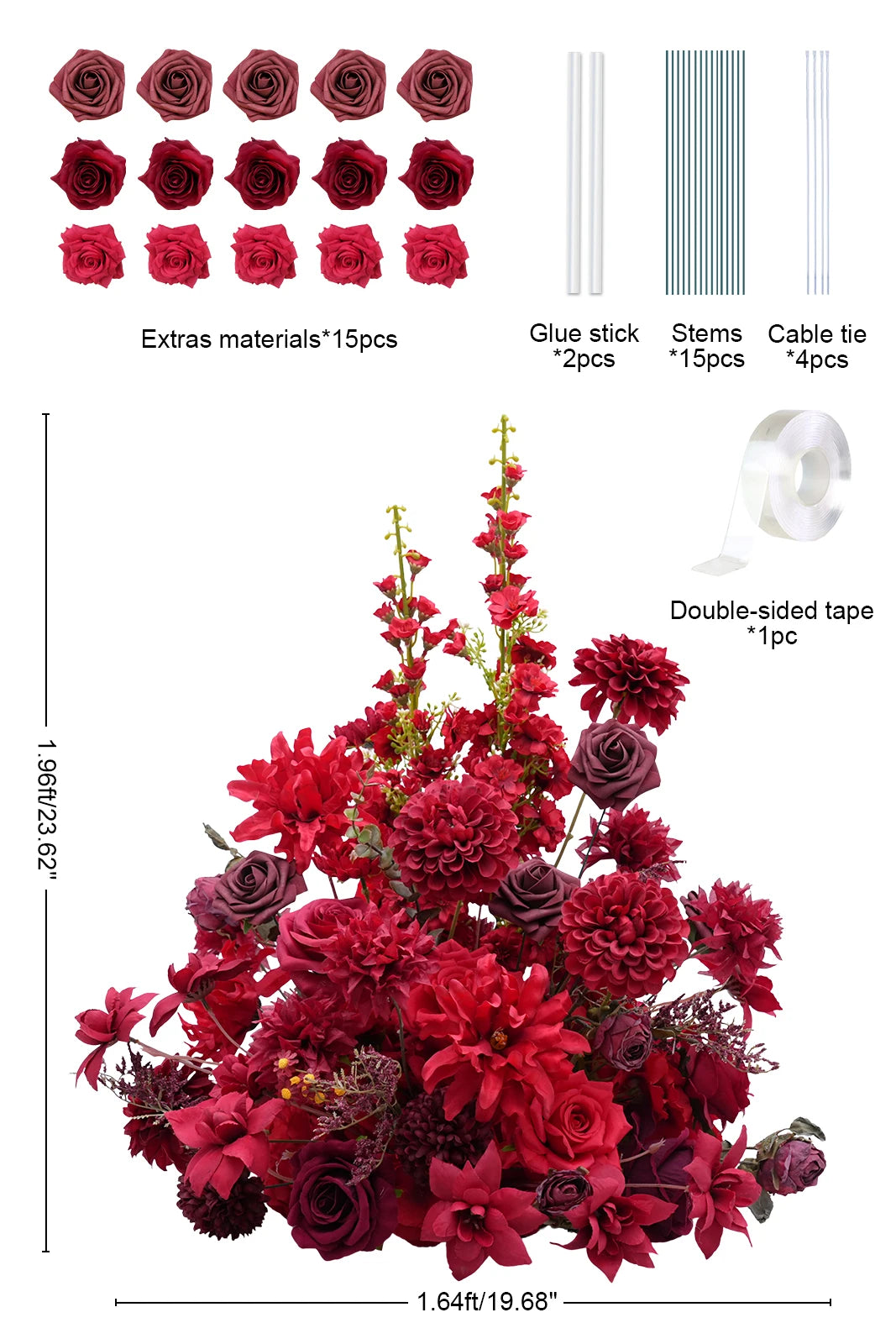 Angela Flower Artificial Silk Flower Ball Table Centerpiece