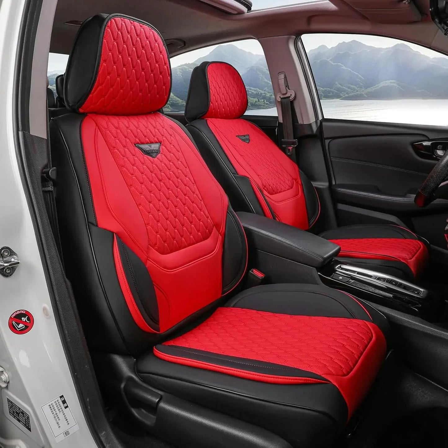 EKR Universal Leather Car Seat Covers Full Set Waterproof