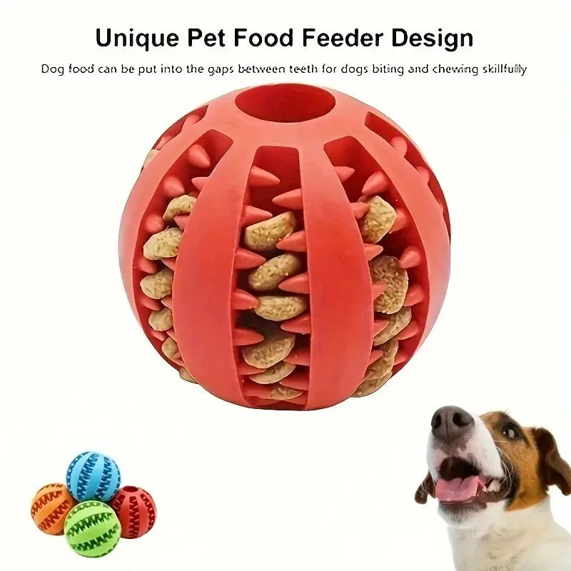 Nontoxic Rubber Dog Toy Ball Bite Resistant Chew Toy