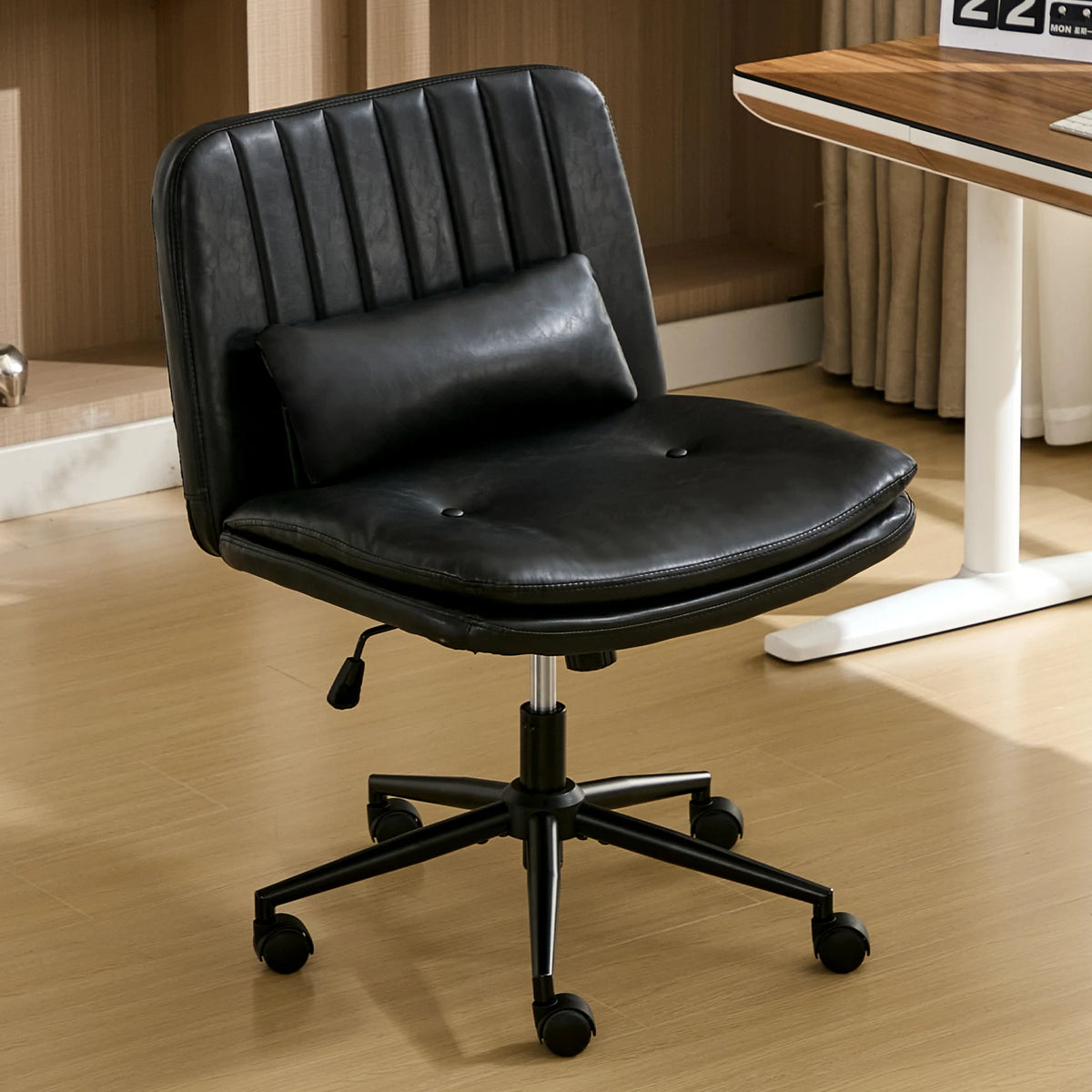 TCGBKAF Adjustable Swivel Desk Chair With Lumbar Pillow
