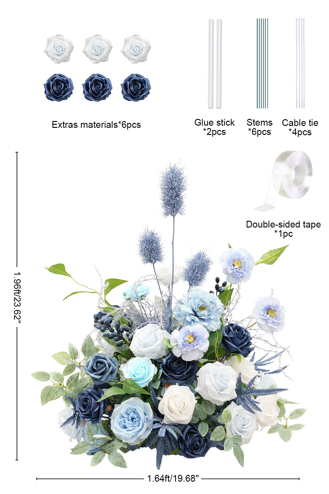 Angela Flower Artificial Silk Flower Ball Table Centerpiece