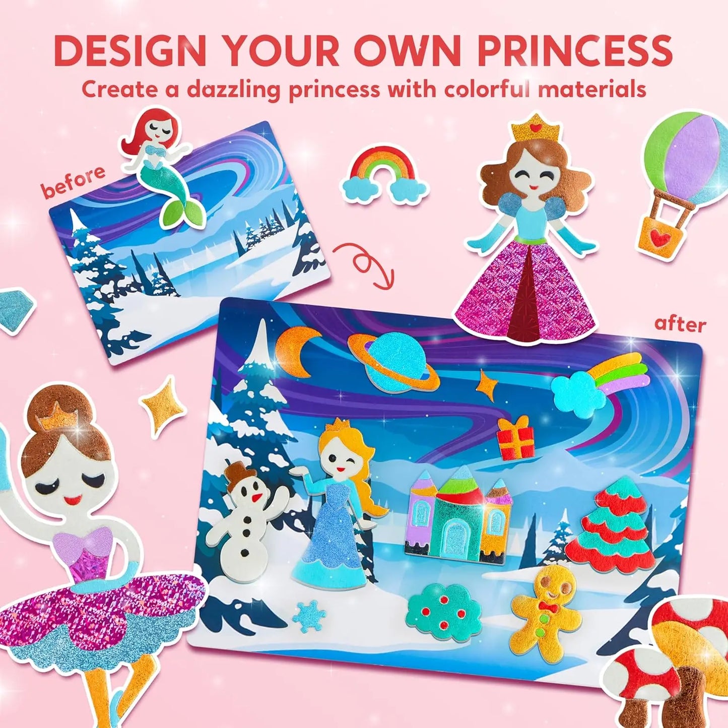 Joyfy Mess Free Foil Art Sticker Craft Kit For Children