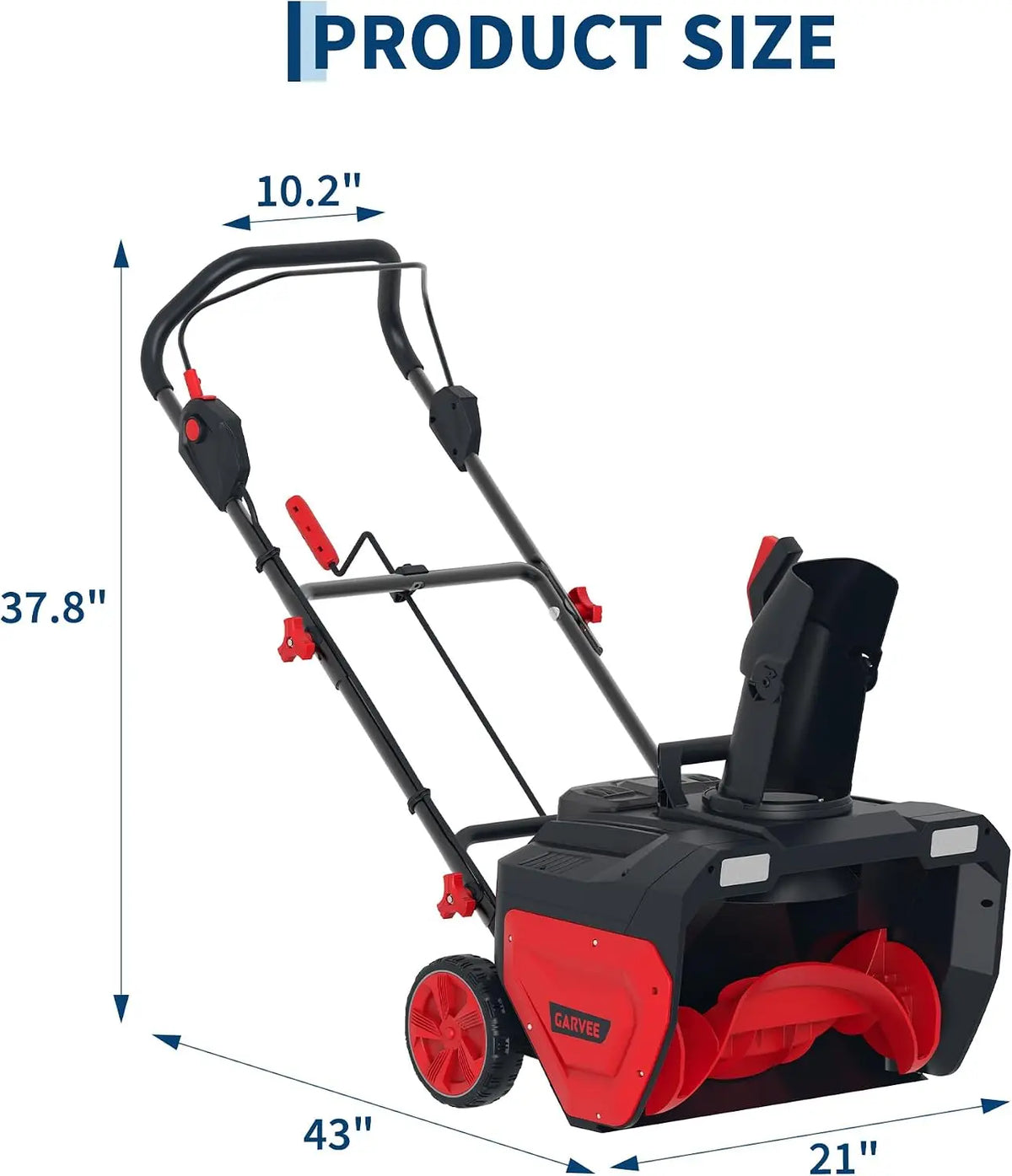 Cordless Brushless Snow Blower With Dual LED Chute And Batteries