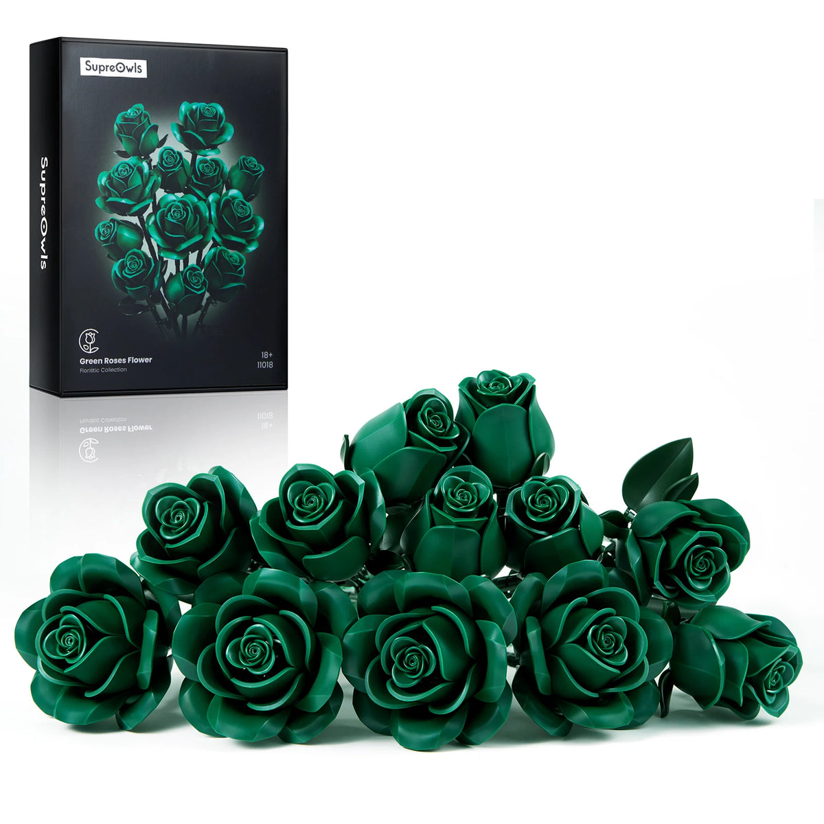 SupreOwls Roses Bouquet Building Blocks Set For Wedding Decor