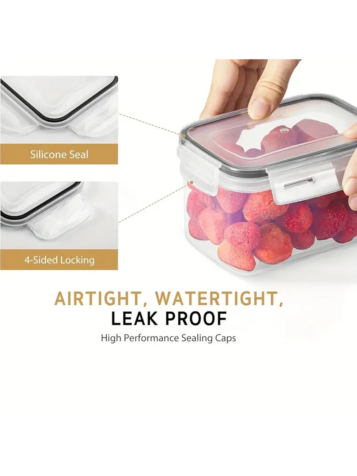 Airtight Food Storage Containers With Labels For Pantry Organization