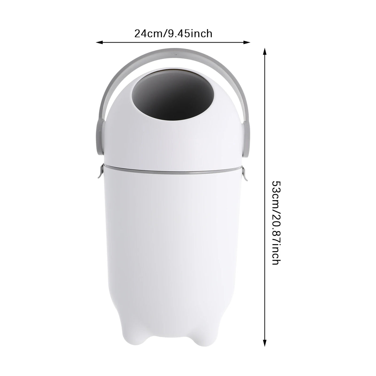 Bymaocar Airtight Diaper Pail With Odor Blocking Lid