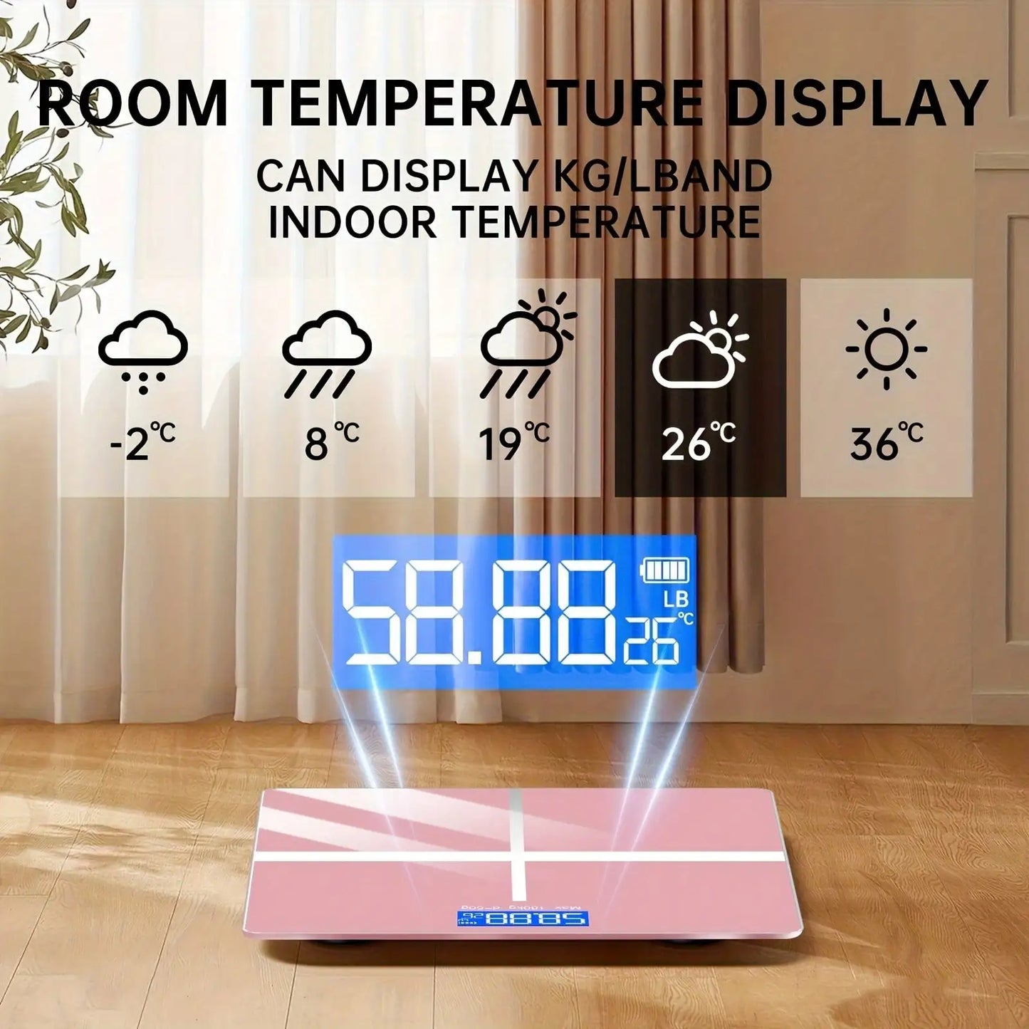 Omnliy Digital Weight Scale With Large LCD Display 180kg Capacity