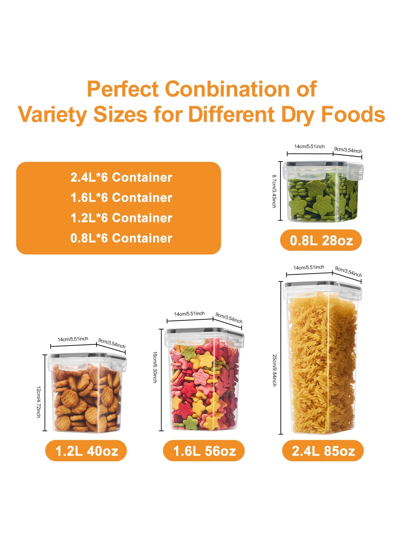 Airtight Pp Food Storage Containers With Labels For Kitchen