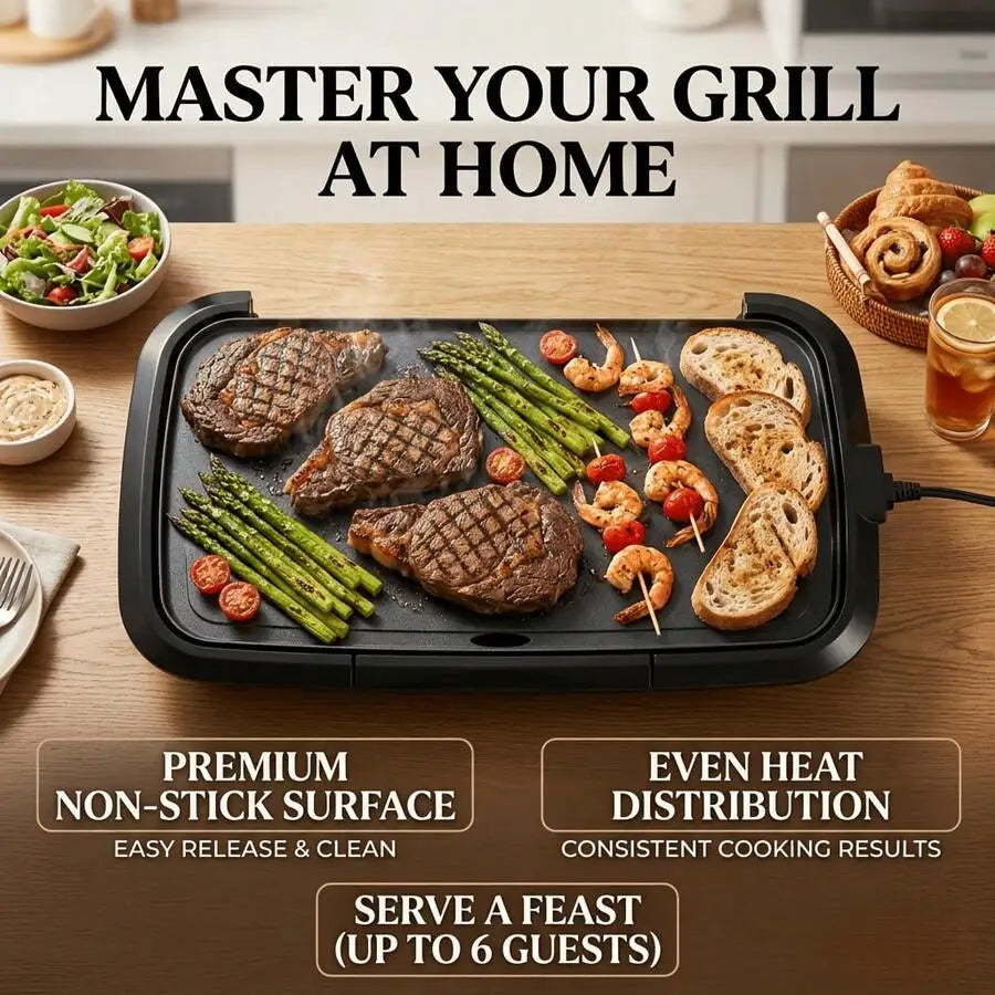 XMSJ Electric Griddle Multifunctional Nonstick Frying Pan