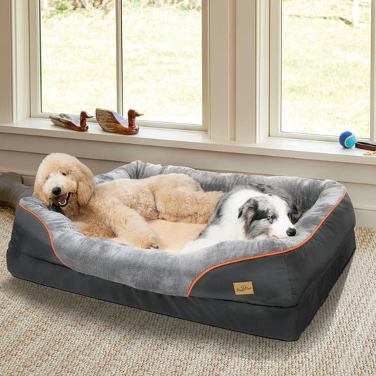Bingopaw Large Soft Anti Allergy Washable Dog Bed With Removable Cover