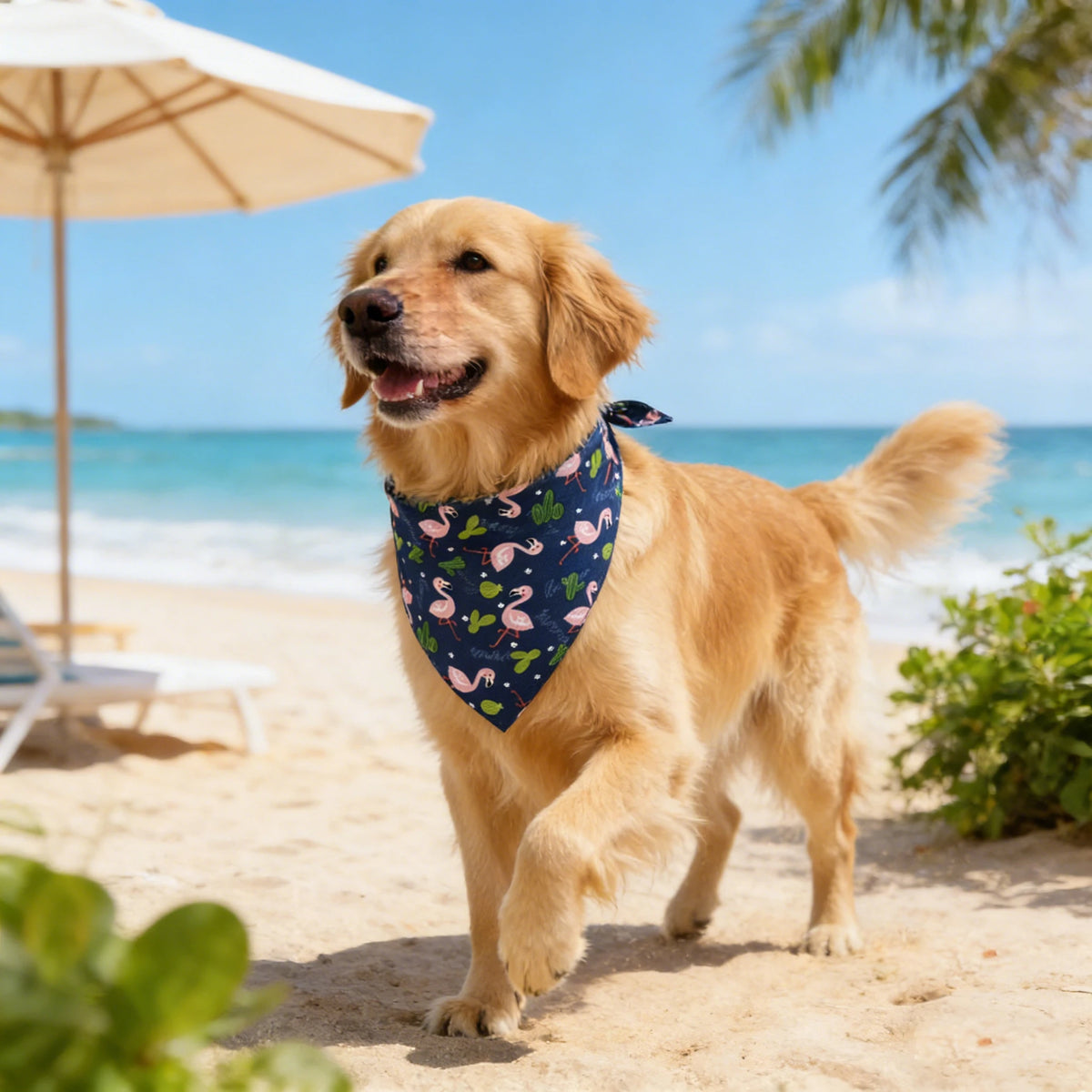Soft Washable Fruit Floral Dog Bandana Adjustable Pet Scarf