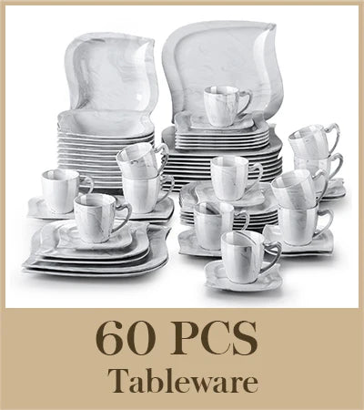MALACASA Porcelain Dinnerware Set For 6 Or 12 People