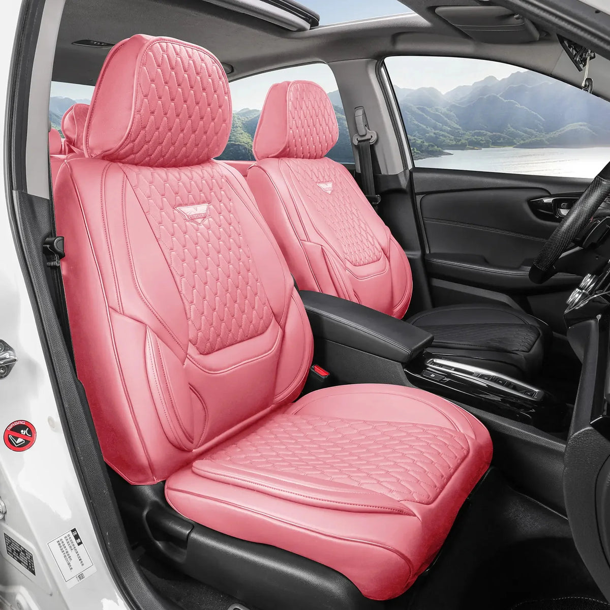 EKR Universal Leather Car Seat Covers Full Set Waterproof