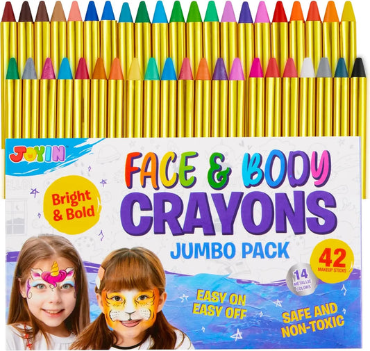 Joyfy 42 Piece Face and Body Paint Crayons Kit Party