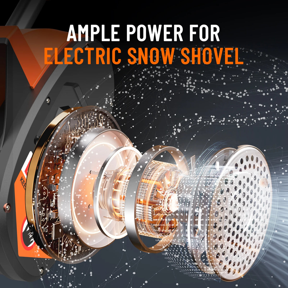 TaskStar Cordless Electric Snow Shovel With Rechargeable Battery