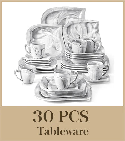 MALACASA Porcelain Dinnerware Set For 6 Or 12 People