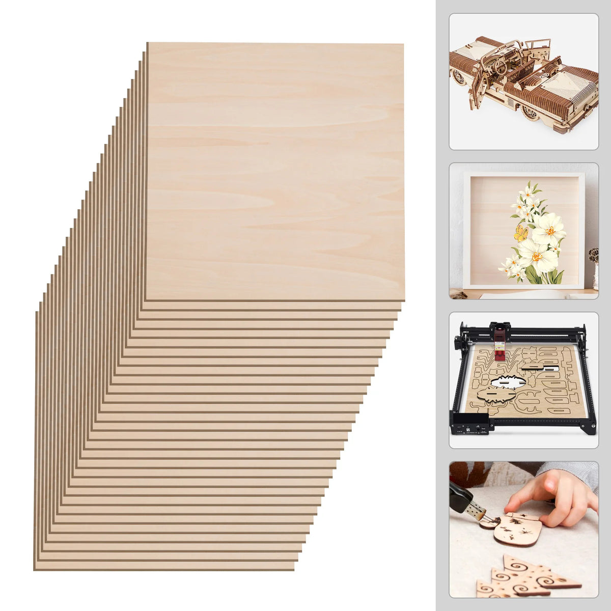 Basswood DIY Craft Sheets for Home Decor and Furniture Projects