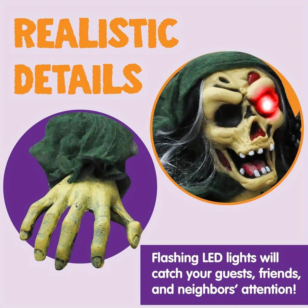 Joyfy Zombie Groundbreaker Outdoor Halloween Prop With Sound