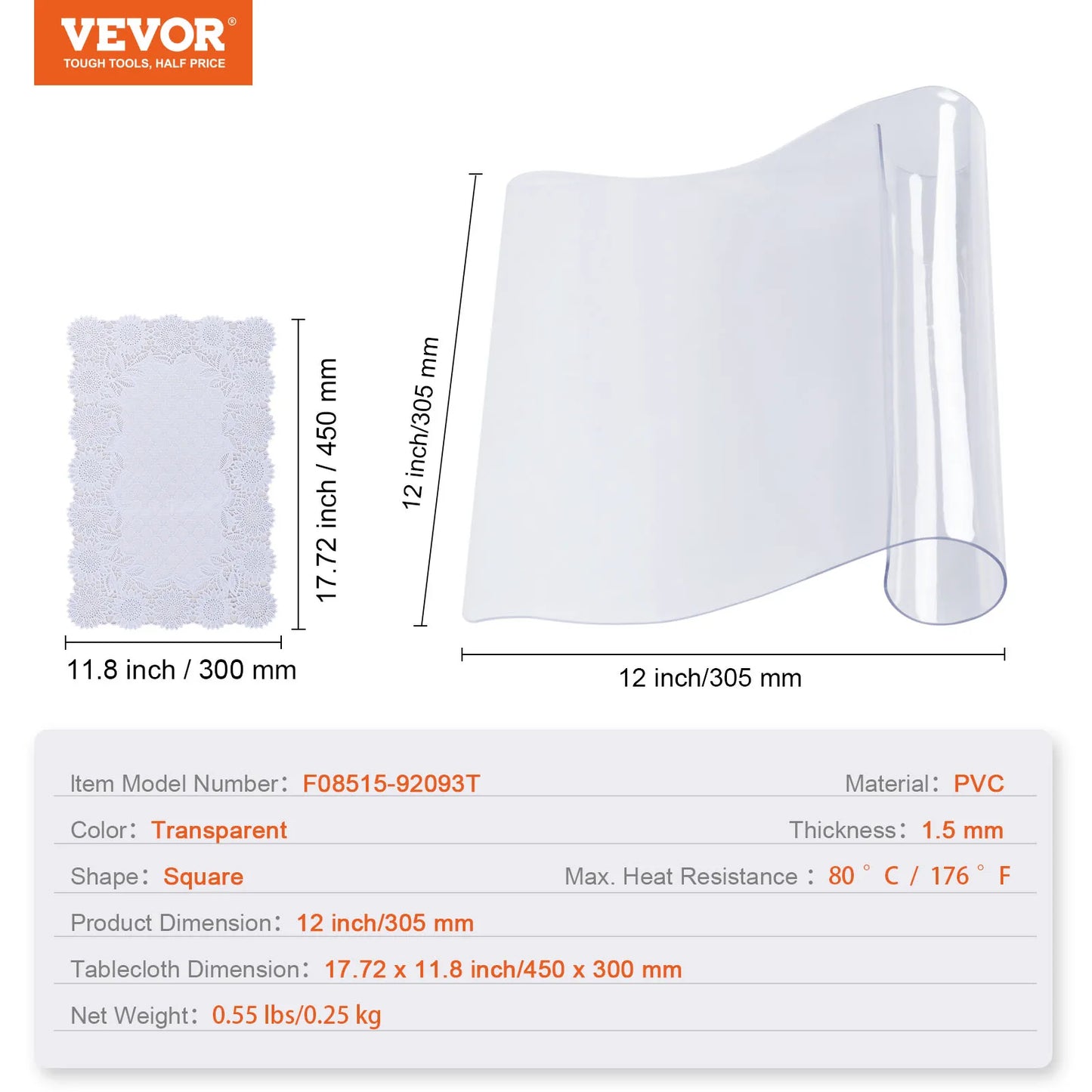Waterproof Clear Pvc Tablecloth Oil Proof Kitchen Rectangular Table Cover