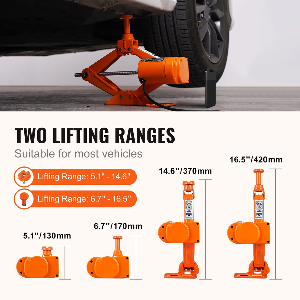 SucceBuy Electric Scissor Car Jack Kit With Impact Wrench