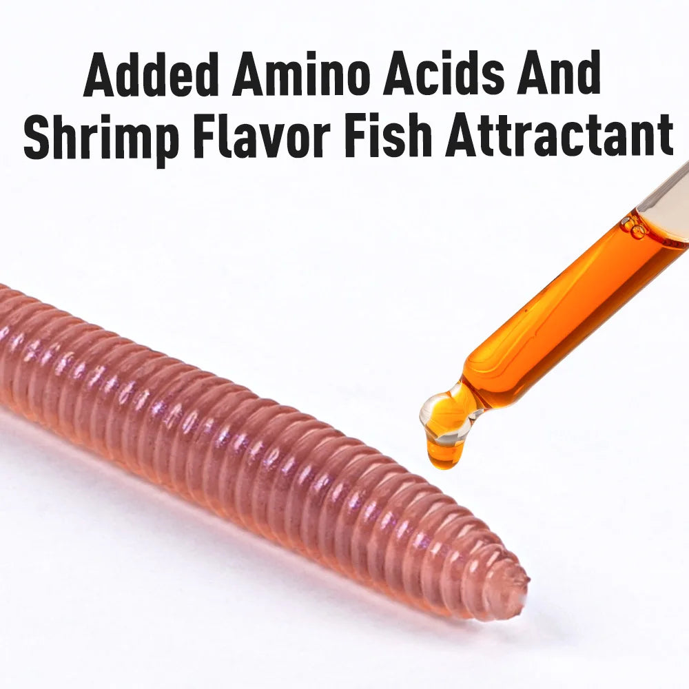 Kingdom Earthworm Sinking Soft Fishing Lures For Bass