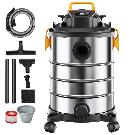 SucceBuy Stainless Steel Wet Dry Shop Vacuum High Suction