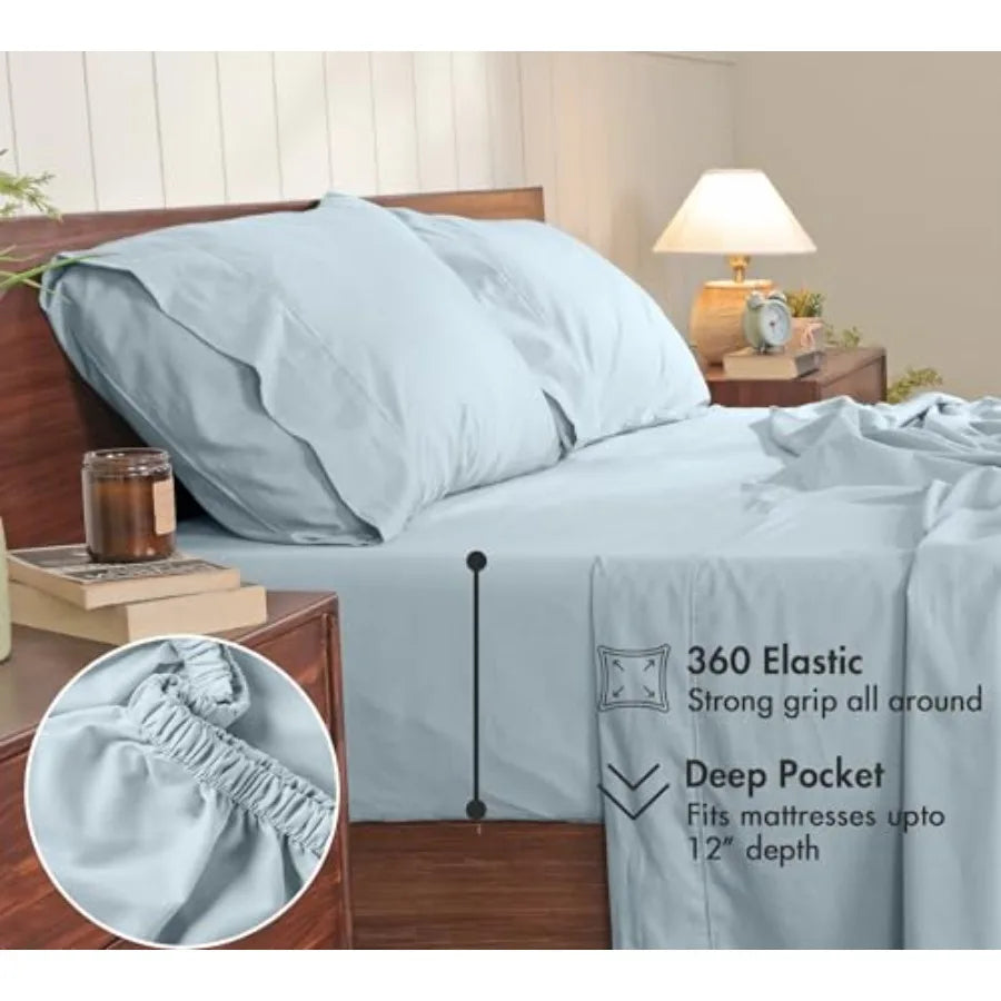 Cotton Percale Sheets Breathable Cooling For Hot Sleepers
