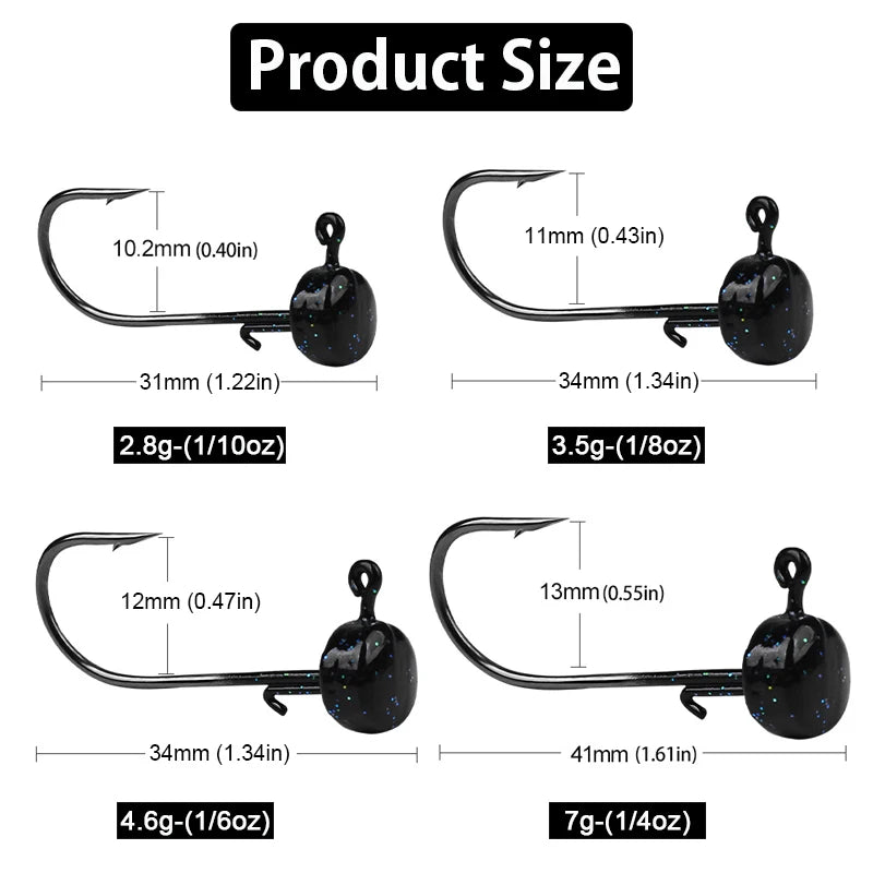 Ned Rig Barbed Jig Hooks For Soft Plastic Fishing Lures