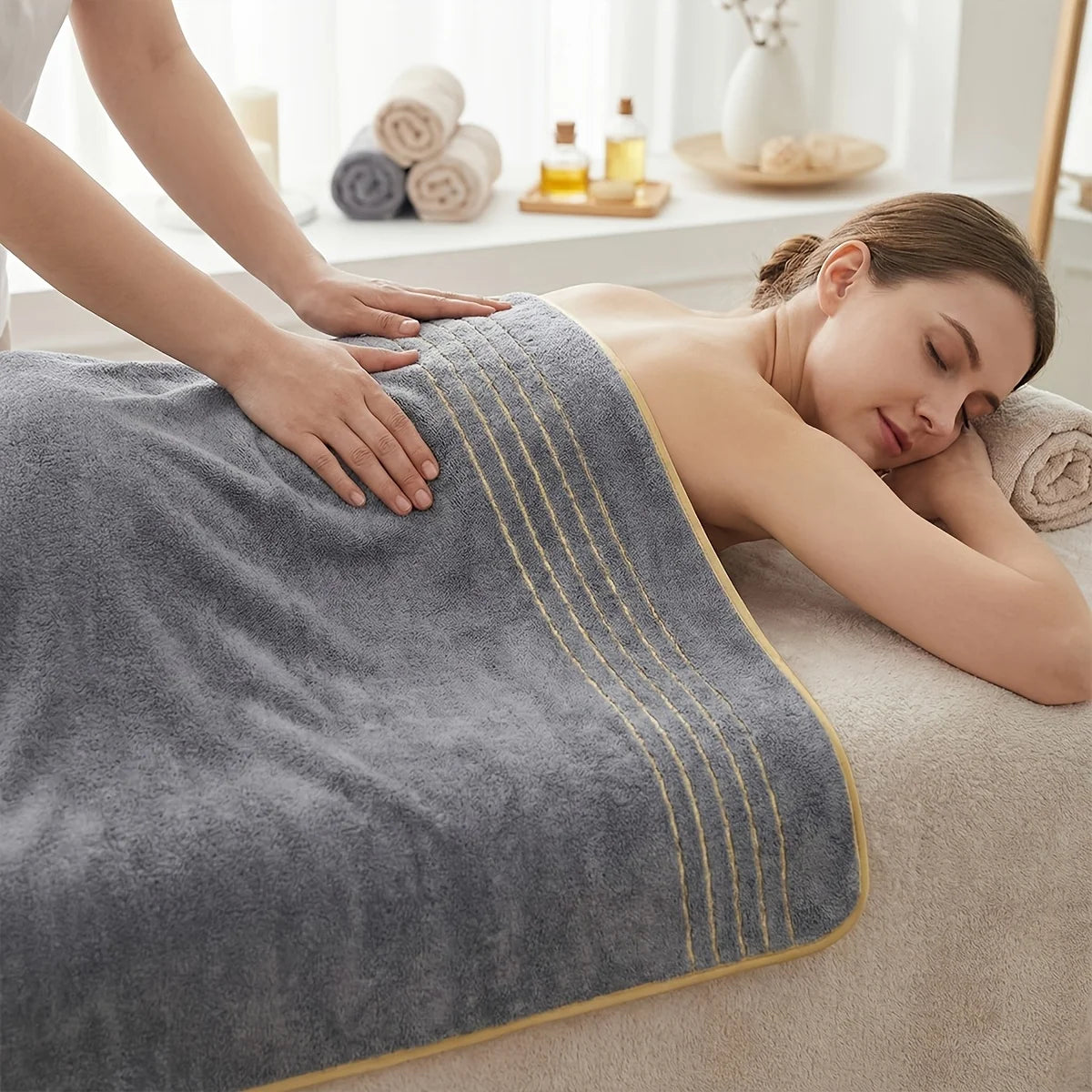 Microfiber Bath Towel Set Ultra Soft Absorbent And Lint Free