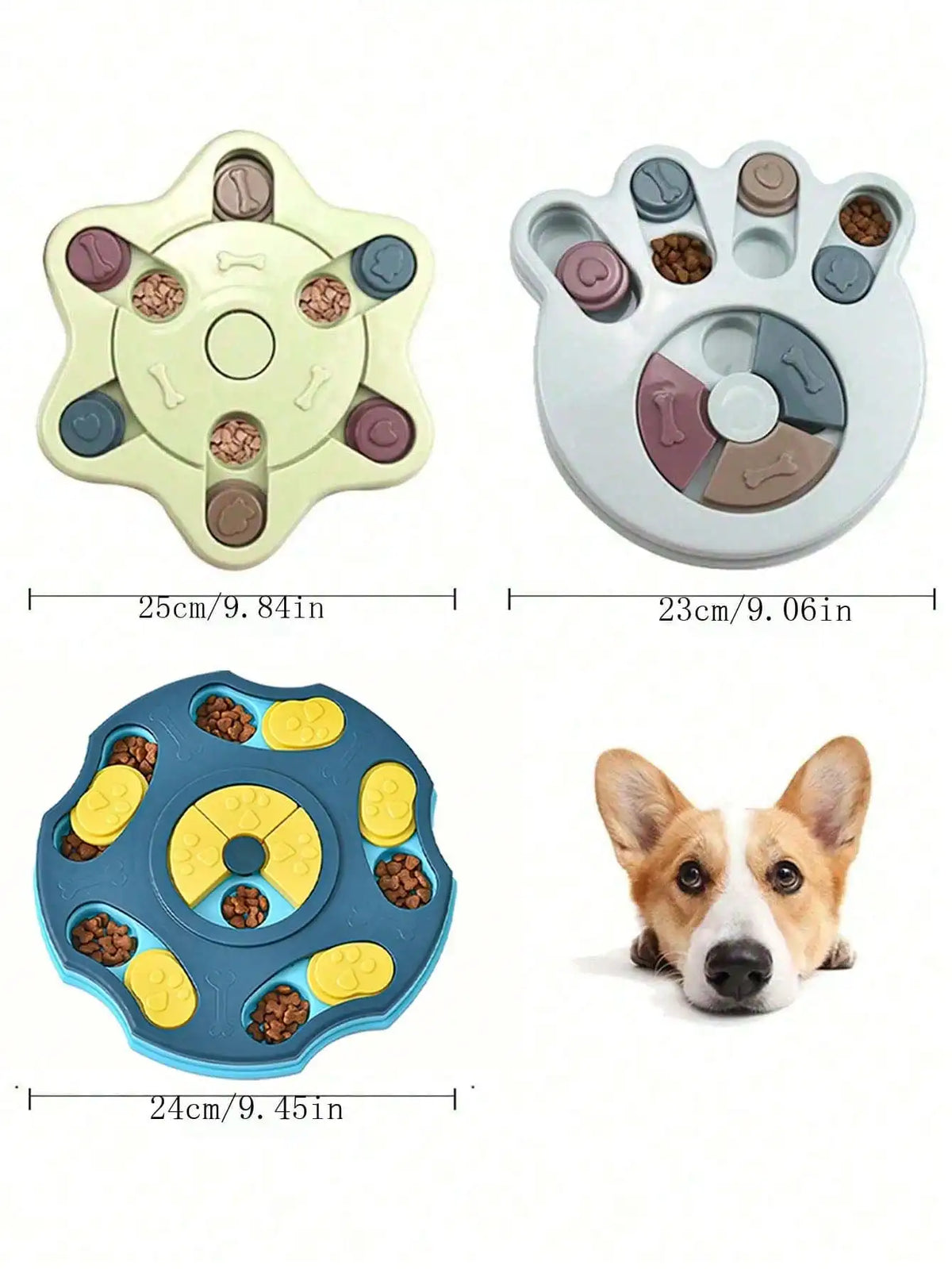 Interactive Pet Puzzle Slow Feeder Treat Dispenser Bowl