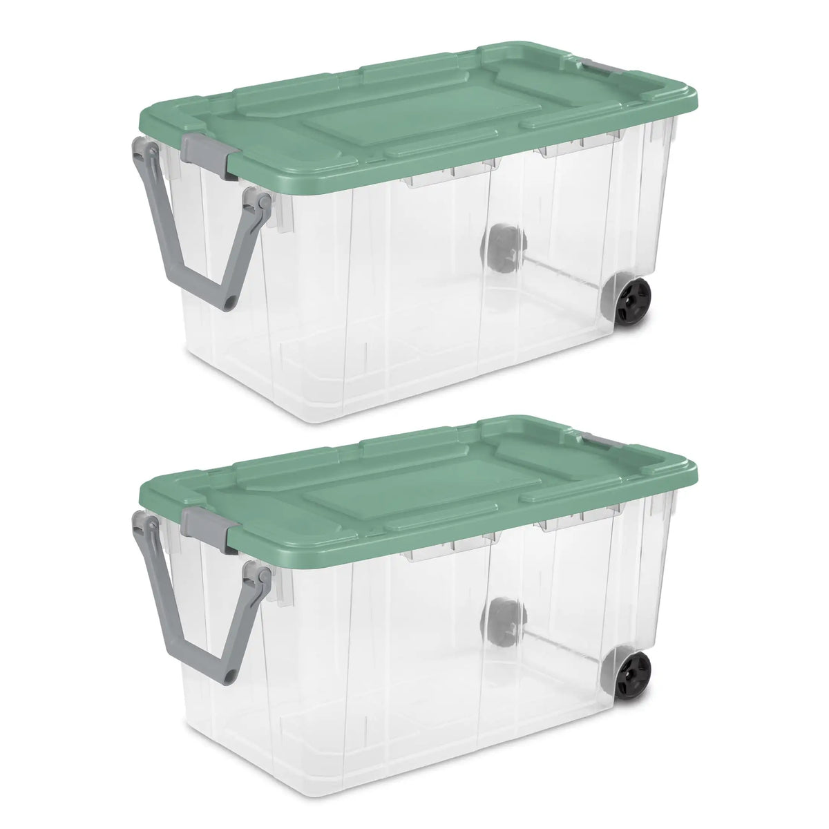 Sterilite Wheeled Plastic Storage Container With Handle