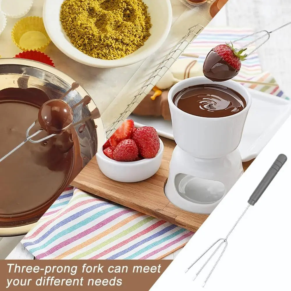 Culinary Decorating Spoons Chocolate Dipping Tools Set Plates