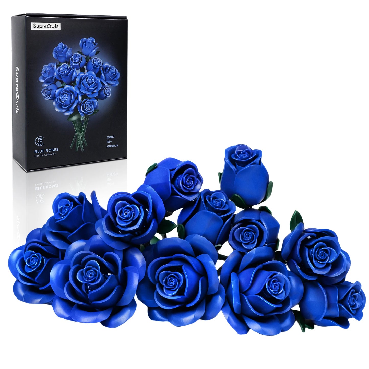 SupreOwls Roses Bouquet Building Blocks Set For Wedding Decor