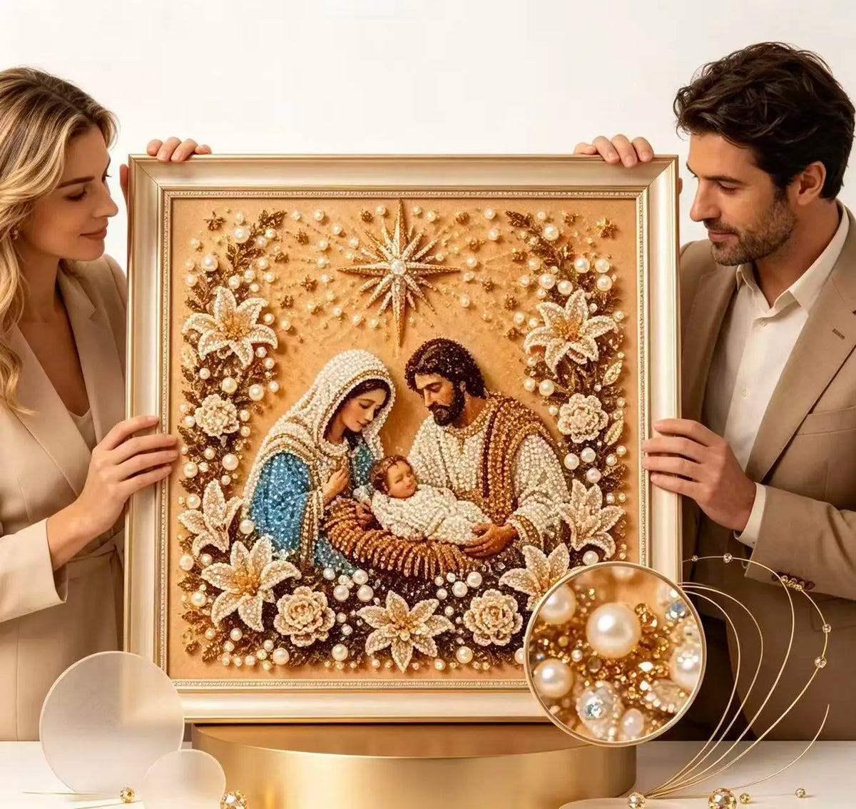 DIY Nativity Scene Diamond Painting Kit for Christian Wall Art