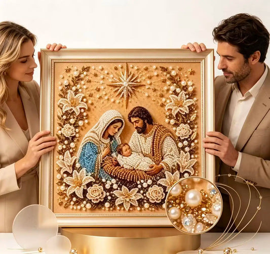 DIY Nativity Scene Diamond Painting Kit for Christian Wall Art