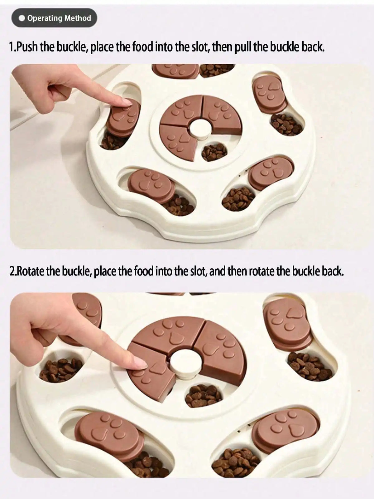 Interactive Pet Puzzle Slow Feeder Treat Dispenser Bowl