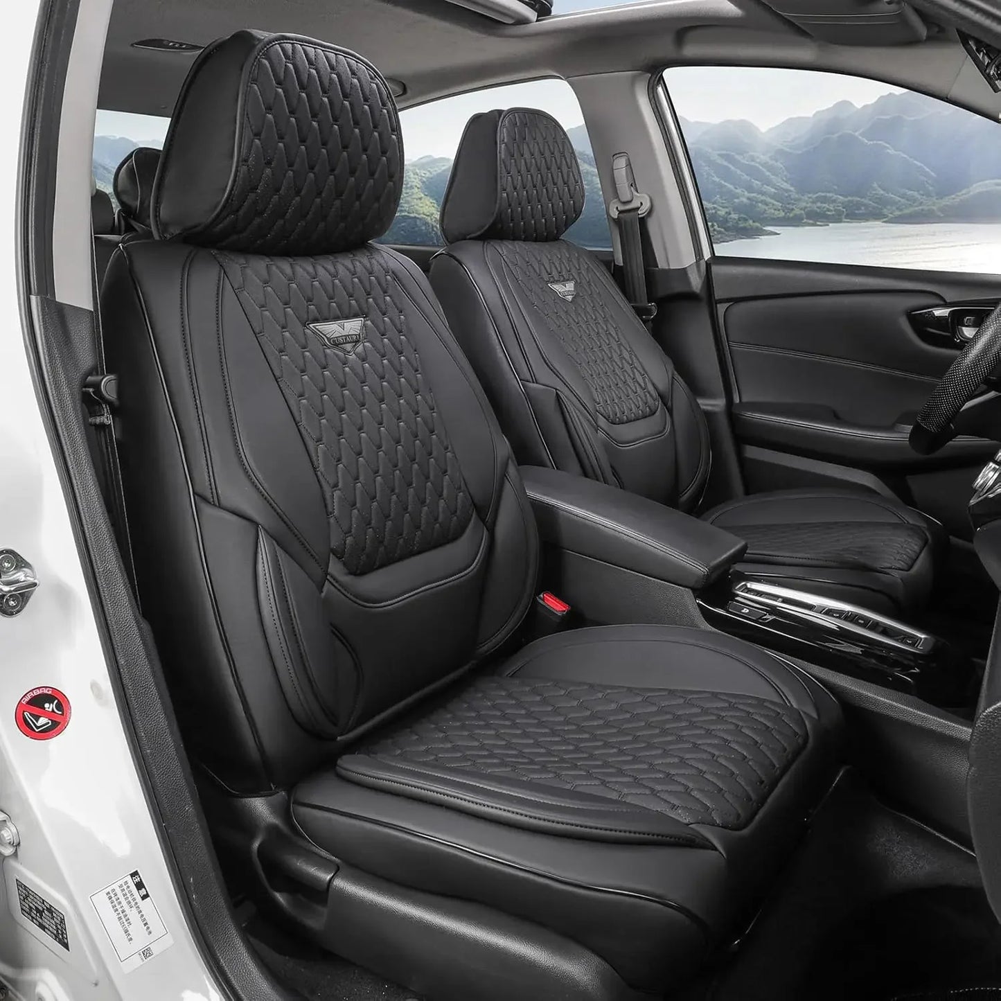 EKR Universal Leather Car Seat Covers Full Set Waterproof