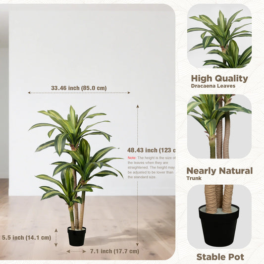 Olitree Artificial Dracaena Tree Floor Plant For Home Decor