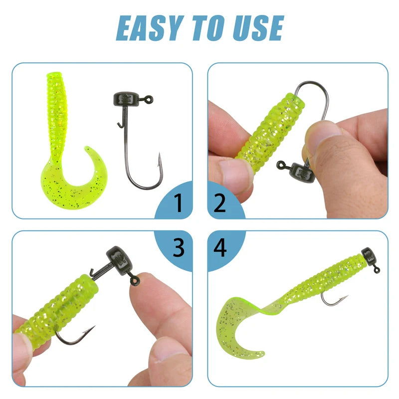 Ned Rig Barbed Jig Hooks For Soft Plastic Fishing Lures